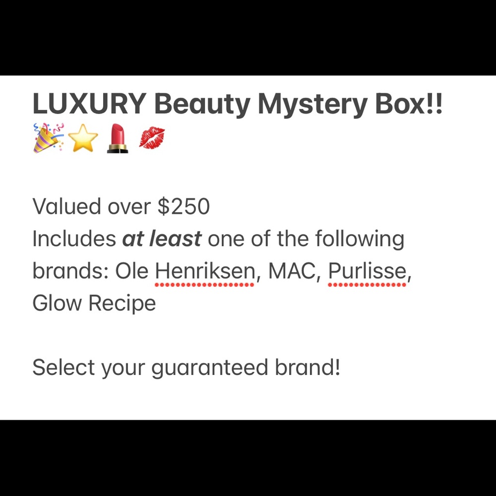 LUXURY beauty mystery box - valued over $250!